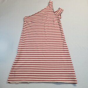 Maeve Anthropologie Dress XSmall One Shoulder Stripe Red White Summer Party Boat
